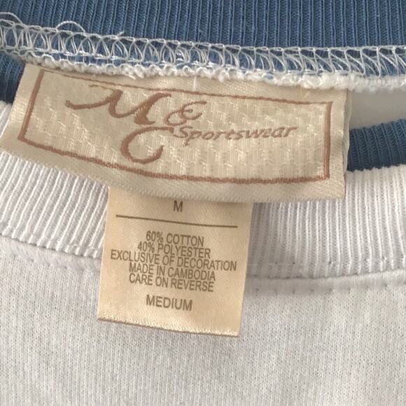 Vintage White M & C Sportswear Snowman Grandma Sweatshirt M - Picture 5 of 6